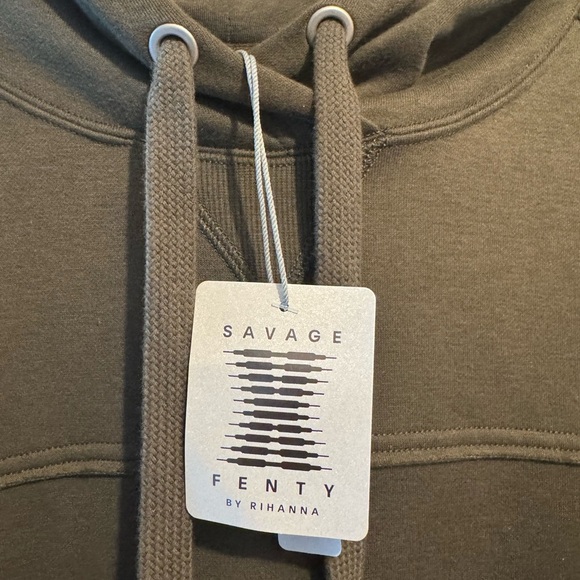 Savage X Fenty Deep Forest Green Oversized Pullover Xssential Hoodie 2XL - Picture 5 of 9